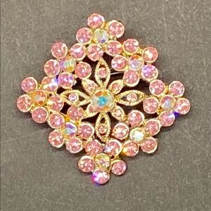 ‼️SALE‼️ Vintage 1970s Pink Floral Brooch